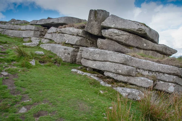 Rough Tor Tor Bodmin Moor Breward Cornwall Summit 1313 Mean — Stock Photo, Image