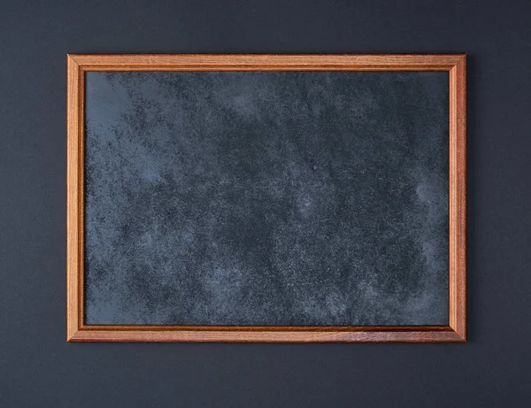 Wooden Empty Chalk Board Black Background — Stock Photo, Image