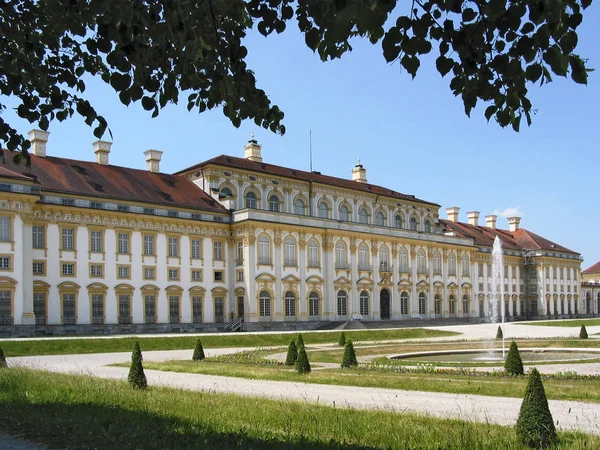 Zahrada Před Novým Palácem Schleissheim Mnichova Německo — Stock fotografie