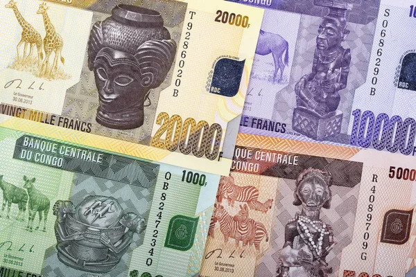 Kongolesischer Franc Als Unternehmerischer Hintergrund — Stockfoto