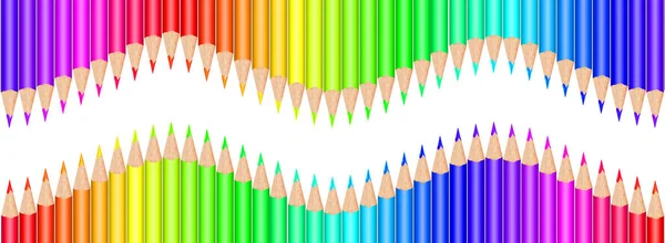 Multi Lápis Coloridos Sobre Fundo Branco — Fotografia de Stock