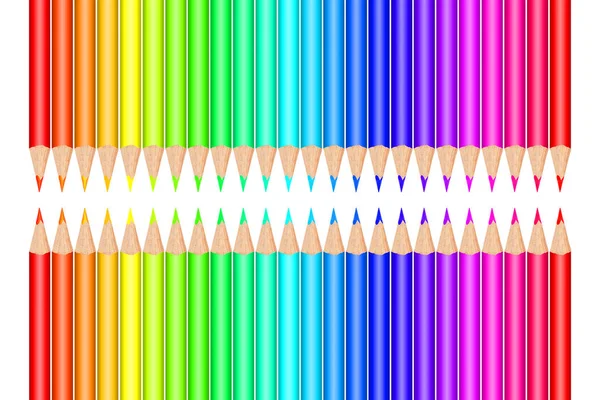 Multi Colored Pencils White Background — Stock Photo, Image