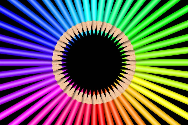 Kolorowe Ołówki Przed Białym Tłem — Zdjęcie stockowe