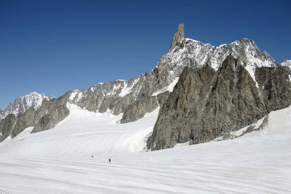 Panoramatický Výhled Ledovec Mont Blanc — Stock fotografie