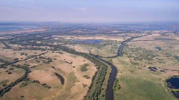 Вид Воздуха Дельту Дуная Румыния Европа — стоковое фото