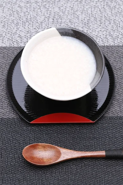 Bebida Bebida Alcohólica Dulce Japonesa Hecha Lías Sake Amazake —  Fotos de Stock