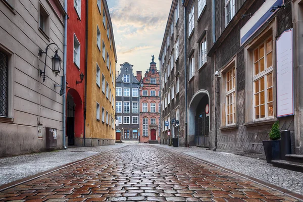 Antigua Calle Tradicional Gdansk Polonia Sin Gente — Foto de Stock