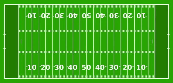 American Football Field Green Grass Sport Lines Yard Illustration — Stock Photo, Image