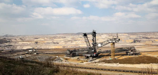 Vista Para Dia Construção Área Mineração — Fotografia de Stock