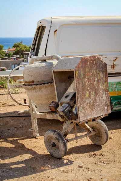 Detail Van Een Betonmixer Tandwielkrans — Stockfoto