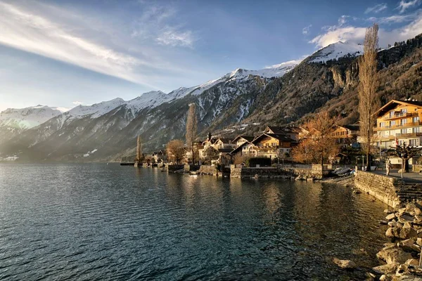 Brienz Gölü Nde Akşam — Stok fotoğraf