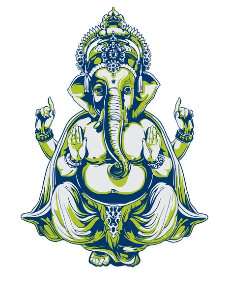 Ganesha Signore Indù Benedica Mitologia Benedica Dio Illustrazione Asia Cultura — Foto Stock