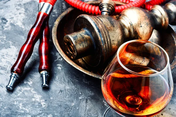 East Hookah Taste Alcohol Hookah Brandy Shisha Hookah — Stock Photo, Image