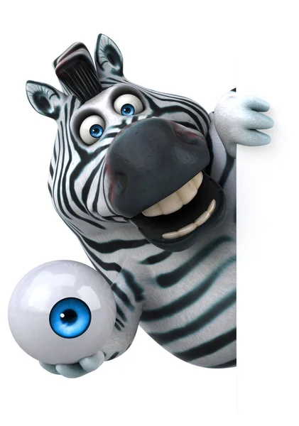 Fun Zebra Illustration — Stok Foto