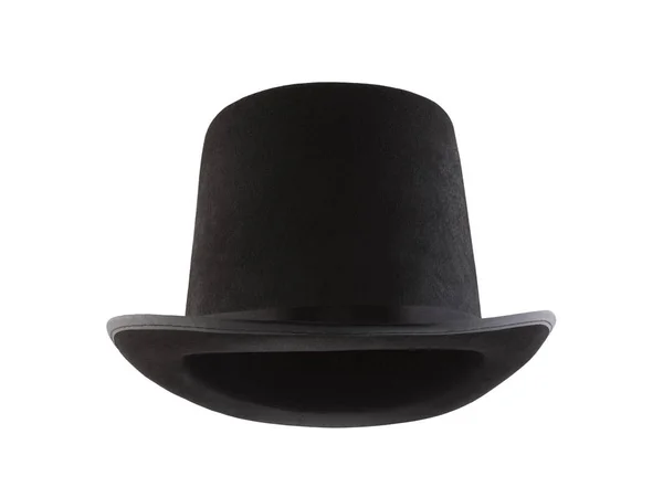 Chapeau Vintage Noir Isolé Sur Fond Blanc — Photo