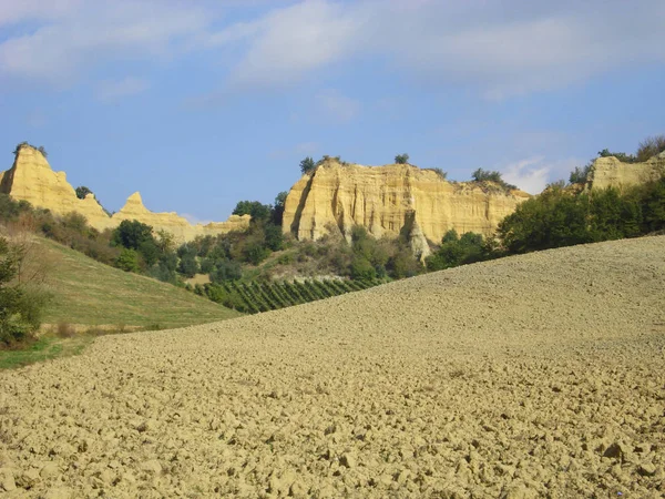 Balze Βράχια Τοπίο Κοντά Terranuova Bracciolini Στην Τοσκάνη Ιταλία — Φωτογραφία Αρχείου