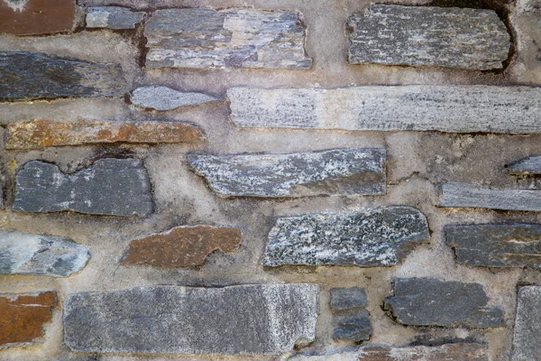 Ένας Παλιός Τοίχος Πολύχρωμες Πέτρες Από Πέτρες — Φωτογραφία Αρχείου