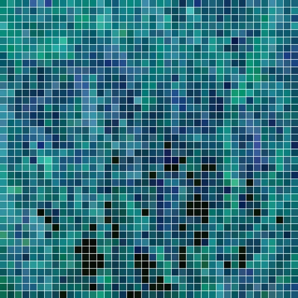 Abstrakcyjne Kwadratowe Tło Mozaiki Pikselowej Niebieski — Zdjęcie stockowe