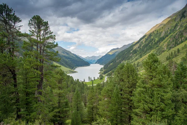 Gepatsch Reservoir Formed Rockfill Dam Has Capacity 795 Million Gallons — Stock Photo, Image