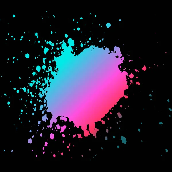 Νέον Έκρηξη Χρωμάτων Πιτσιλίσματα Καλλιτεχνική Πρότυπο Σχεδιασμού Πολύχρωμο Μελάνι Splash — Φωτογραφία Αρχείου