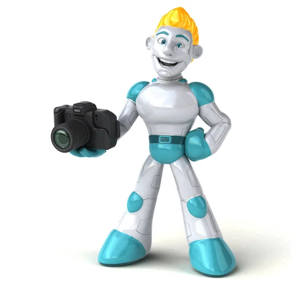 Niedlicher Roboter Bunte Illustration — Stockfoto