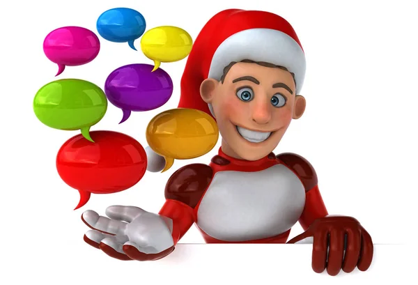 Divertimento Super Babbo Natale Illustrazione — Foto Stock