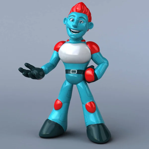 Piros Robot Illusztráció — Stock Fotó