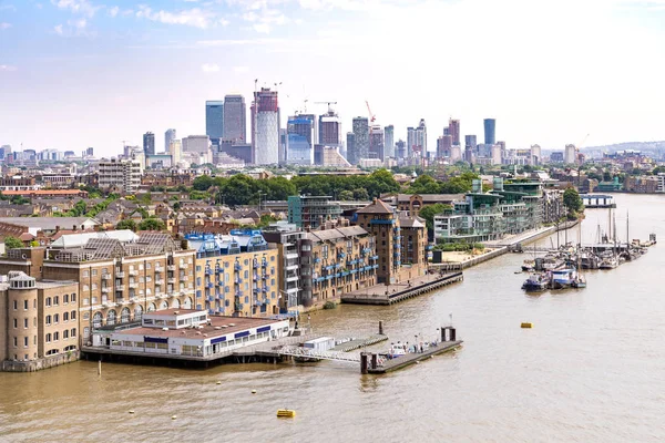 London Cityscape River Thames Canary Wharf Skylines Building London — Stock Photo, Image