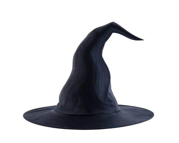 Black Halloween Witch Hat Isolated White Background — Stock Photo, Image