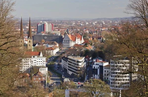 Punkt Widokowy Johannisberg Kierunek Widzenia Bielefeld Adenauer Place Eastwestphalia Lippe — Zdjęcie stockowe