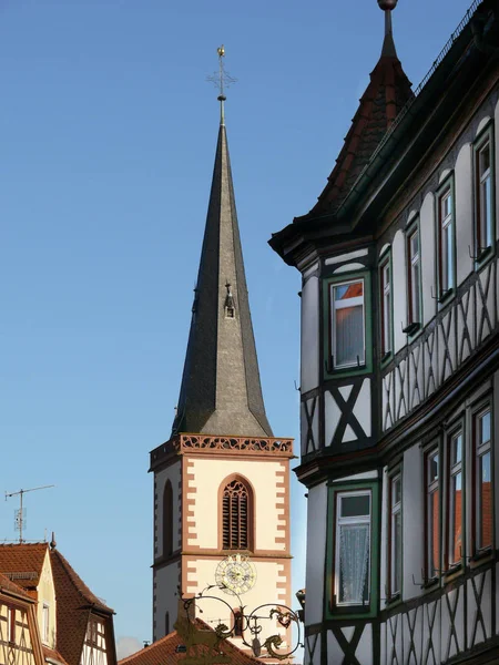 Lohr Main Church Steeple —  Fotos de Stock