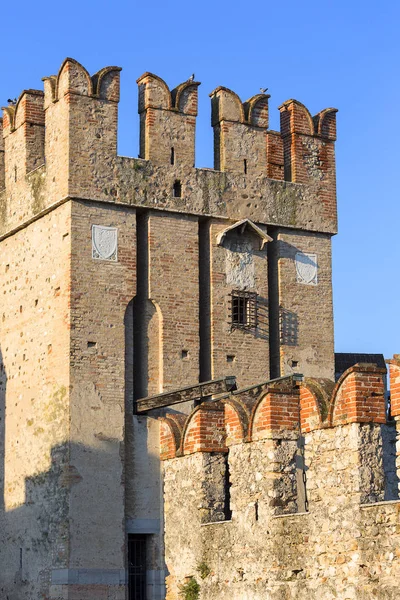 Castelo Scaliger Pedra Medieval Século Xiii Castello Scaligero Lago Garda — Fotografia de Stock