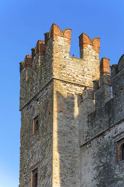 Mittelalterliche Scaliger Burg Aus Stein Castello Scaligero Gardasee Provinz Brescia — Stockfoto