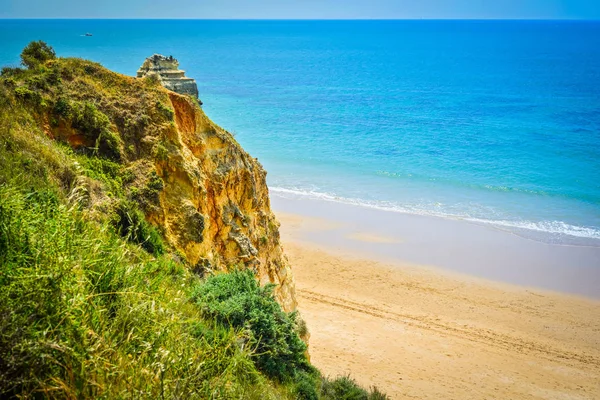 Piękny Widok Plaży Praia Rocha Algarve Region Portugalia — Zdjęcie stockowe