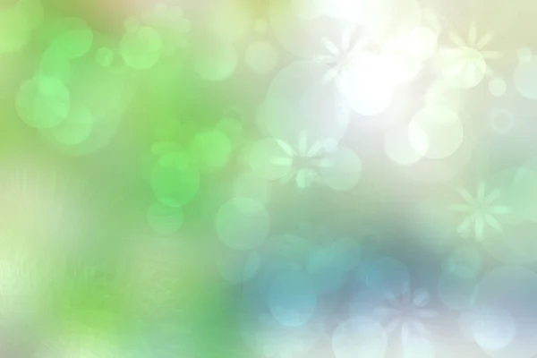 抽象绿色春天或夏天花背景 抽象花背景与美丽的抽象绿色的花 灯光和白色的花 漂亮的花纹理 — 图库照片