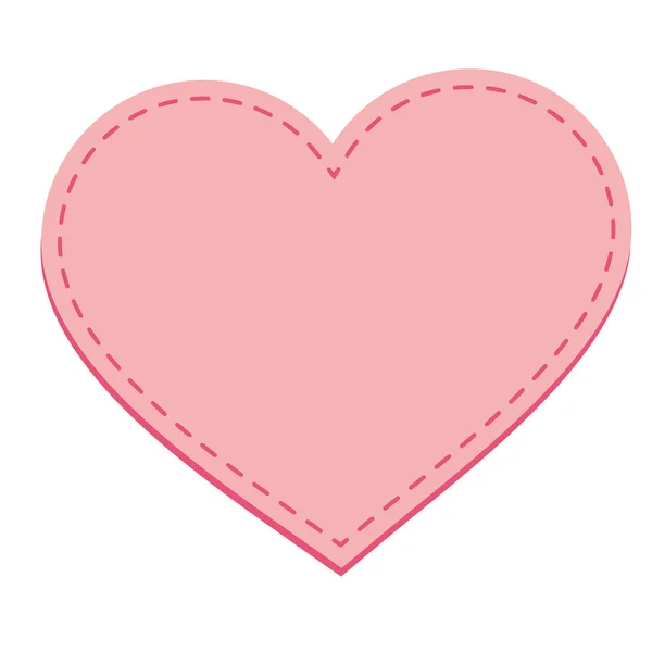 Heart Stitches Love Pink Valentines Illustration — Stock Photo, Image