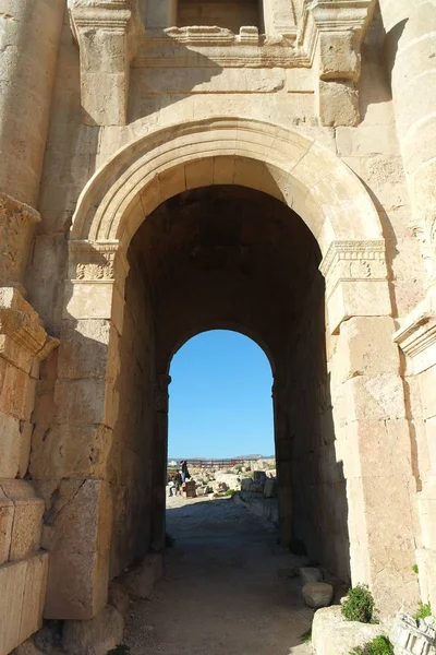 Arco Triunfo Gerasa Jerash Jordânia — Fotografia de Stock