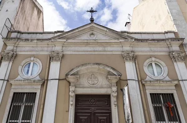 Detalhe Fachada Entrada Secundária Igreja Paroquial Barroca Século Xviii São — Fotografia de Stock