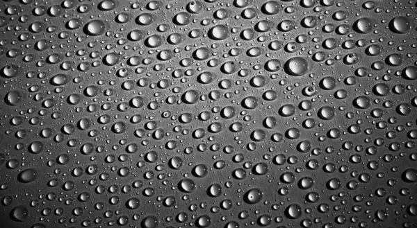 Shiny Water Drops Dark Black Background Texture — Stock Photo, Image