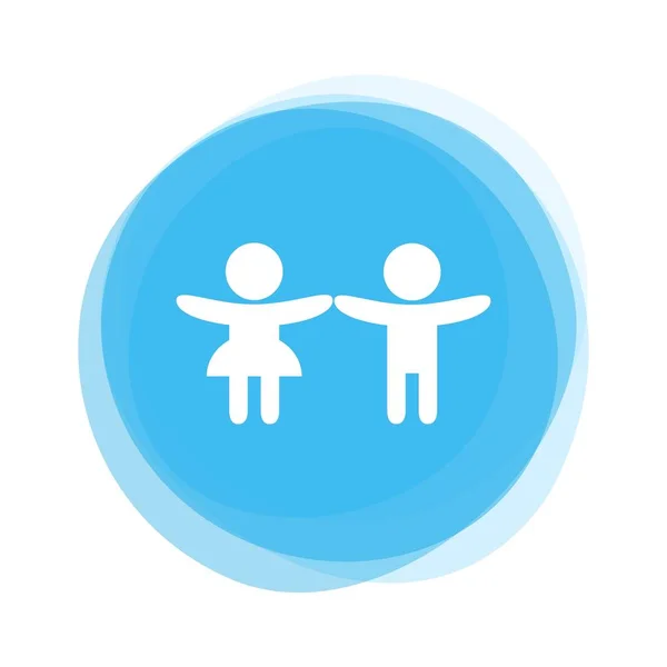 Isolated Light Blue Button Kids Icon — Stock Photo, Image