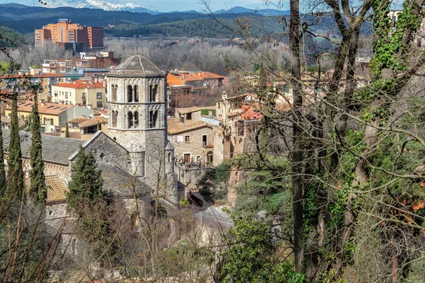 Spanya Nın Ortaçağ Girona Kentindeki Sant Pere Galligants Manastırı — Stok fotoğraf