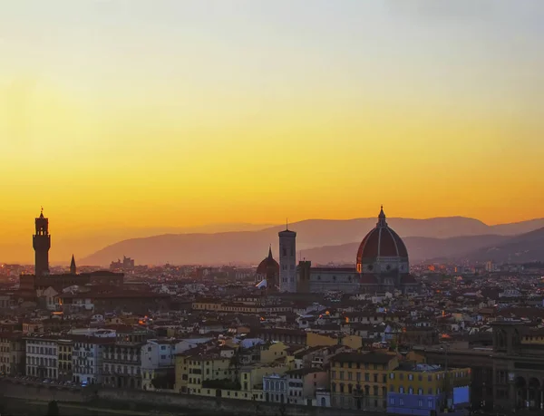 Vista Flerence Atardecer Italia — Foto de Stock