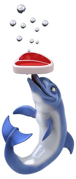 Fun Dolphin Illustration — Photo