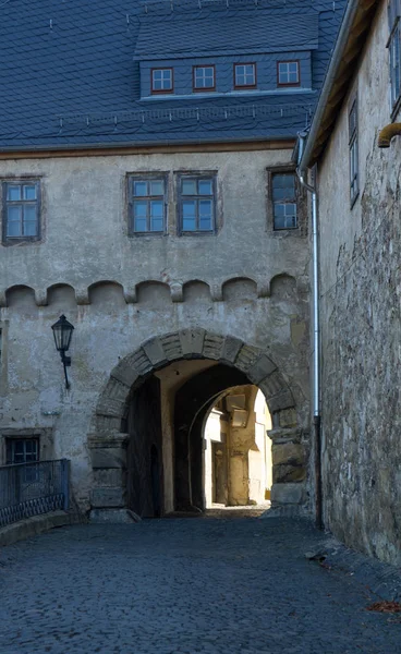 Sonbaharda Harz Daki Blankenburg Sarayı Giriş — Stok fotoğraf