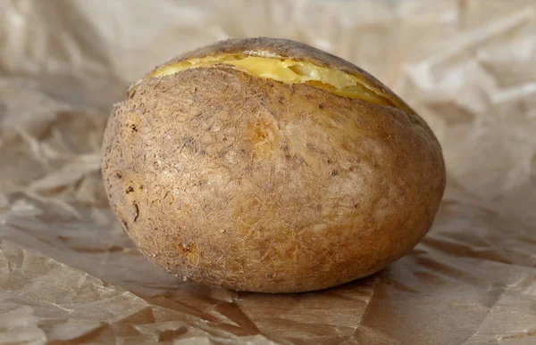 Варена Картопля Коричневому Збитому Папері — стокове фото