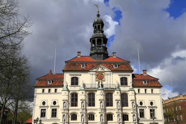 Färgglad Fasad Den Historiska Stadshuset Lueneburg Tyskland — Stockfoto