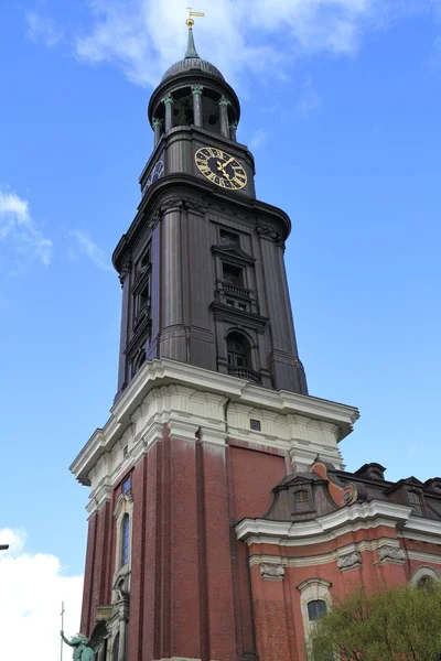 Ünlü Lüteriyen Kilisesi Michael Kilisesi Hamburg Almanya — Stok fotoğraf