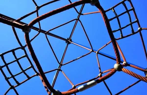 Climbing Ropeon Children Playground — Stock Photo, Image