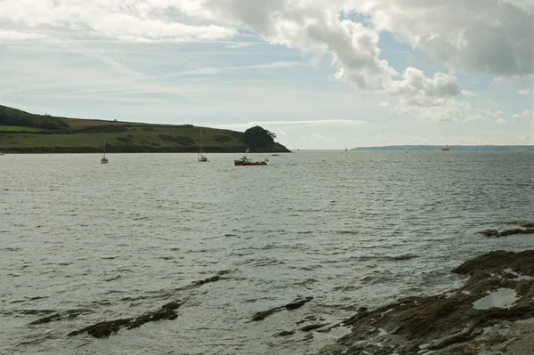 Pohled Ven Moře Saint Mawes Cornwall Anglie — Stock fotografie