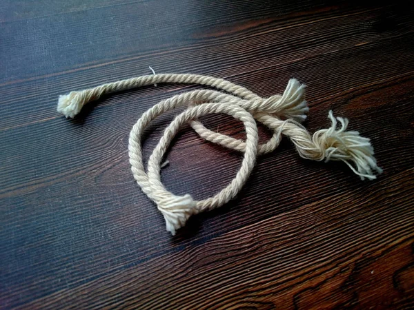 Натуральна Бавовняна Мотузка Пряжа Фон Ремесел Концепції Хобі — стокове фото